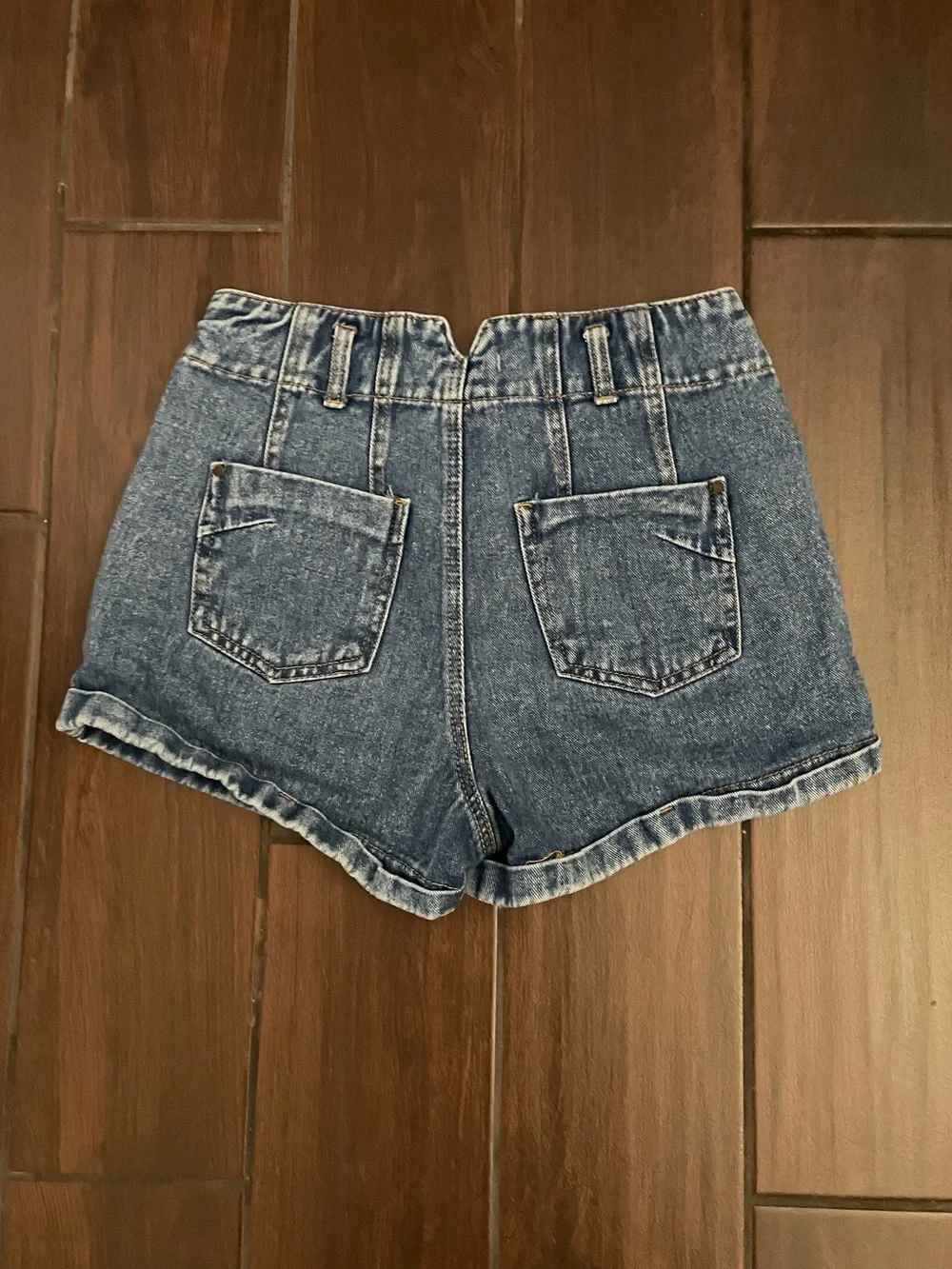 High-Waist Denim Shorts